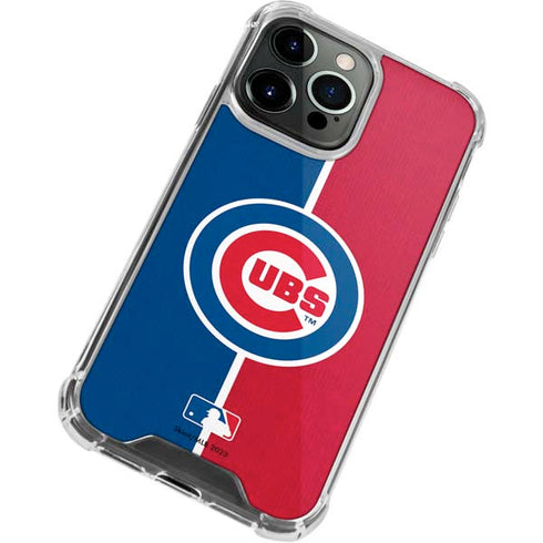MLB Chicago Cubs Split iPhone 15 Pro Clear Case